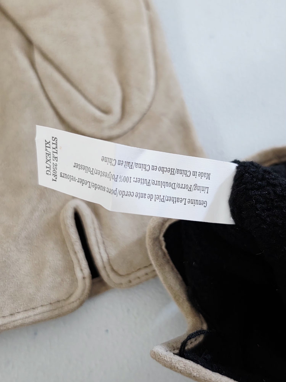 Vintage Suede Women's Gloves Size XL - Picture 4 of 9